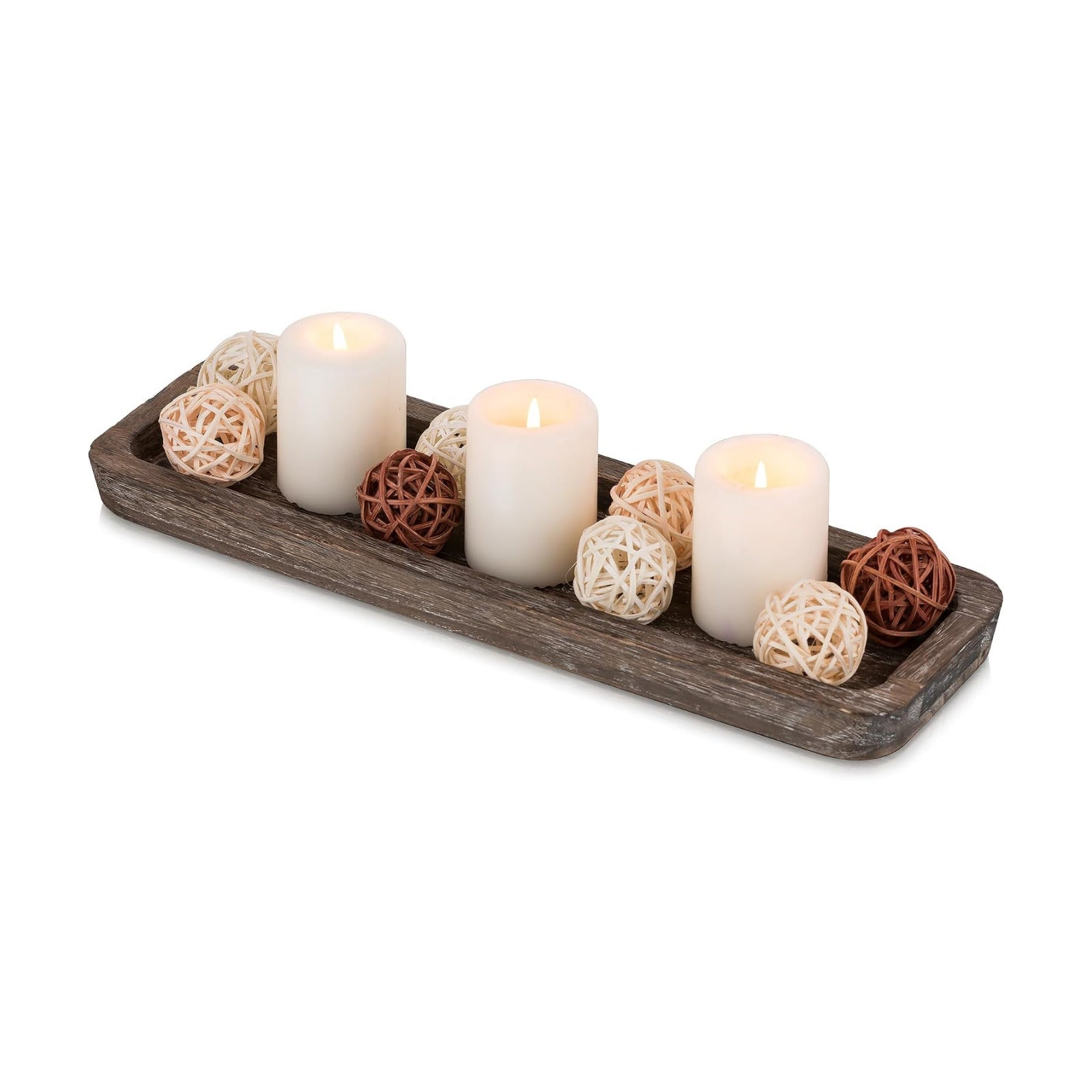 Rustic Wood Centerpiece Tray