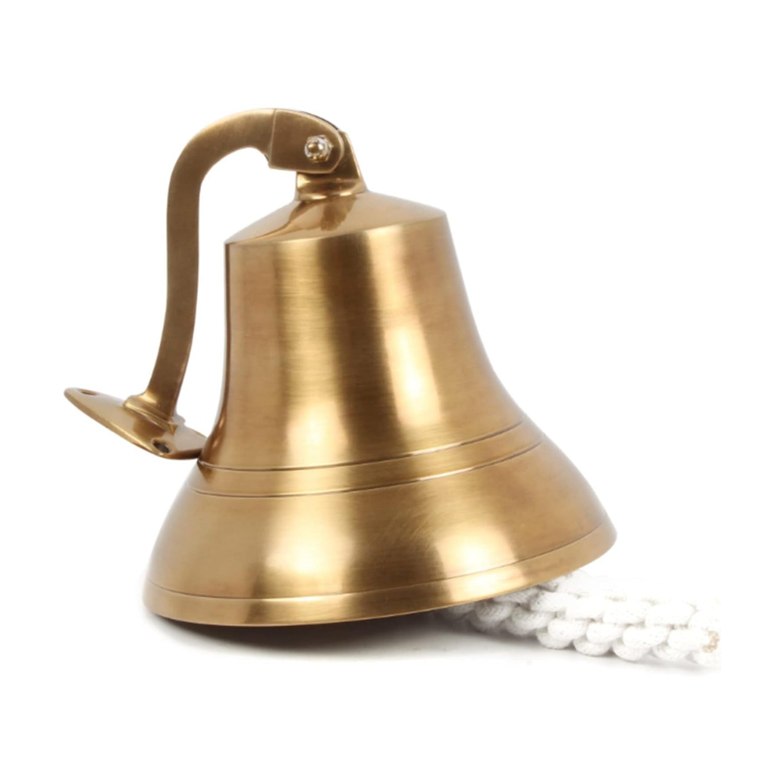 Antique Brass 6" Wall Mounted Nautical Bell - Hanging Bell for Ships & Christmas