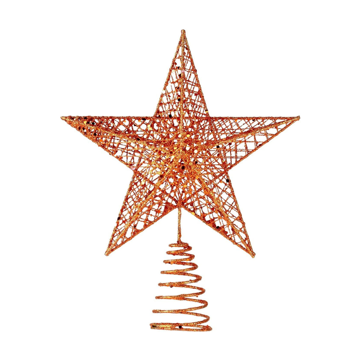 BinaryABC Iron Christmas Tree Star Topper,20cm Glittering Tree Topper