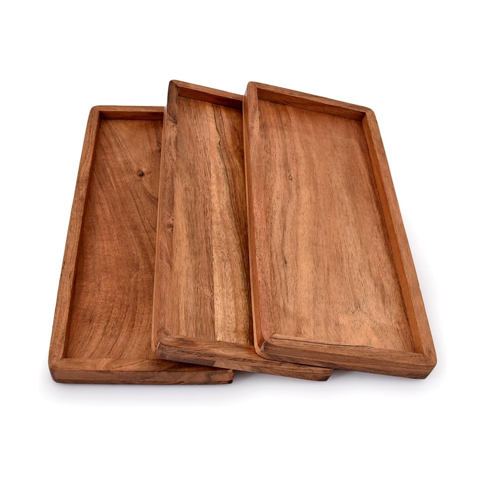 Acacia Wood Rectangular Wooden Platters