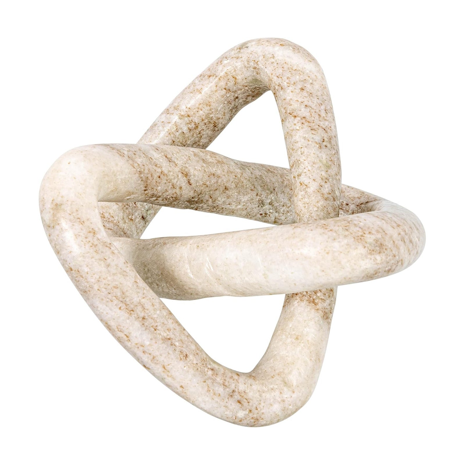 Creative Co-Op Modern Decorative Marble Link Knot / Beige
