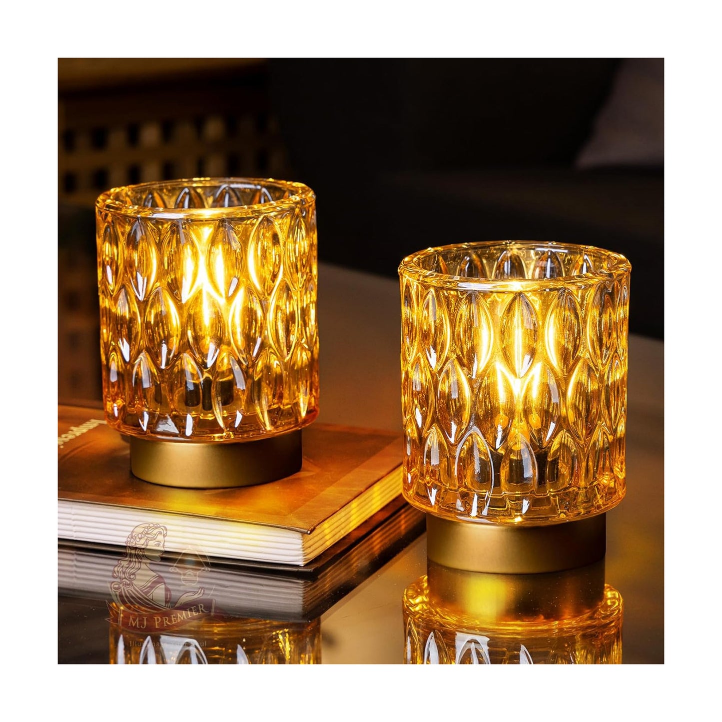 Battery Operated Table Lamps Timer / Amber / 2 Packs