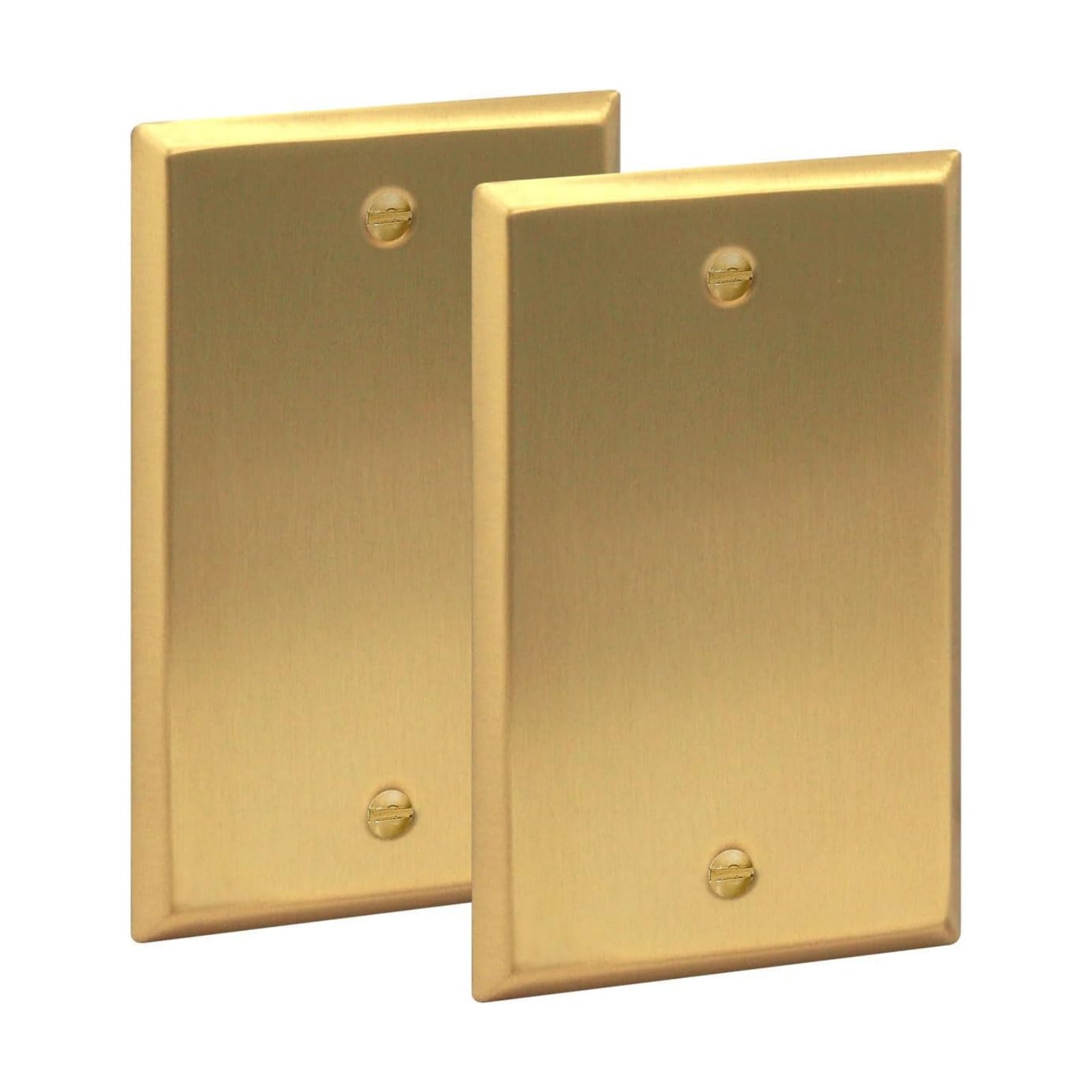 Rio Salto BRASS Blank Wall Plate Outlet Covers Wall Plates 1 Gang Brushed Brass Gold Metal Outlet Protector — Signature