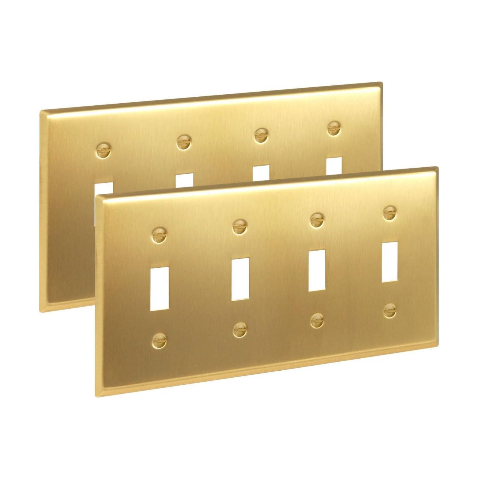 Rio Salto STANDARD SIZE Modern Metal Toggle Gold Light Switch Cover Wall Plate Corrosion Resistant Duplex Receptacle