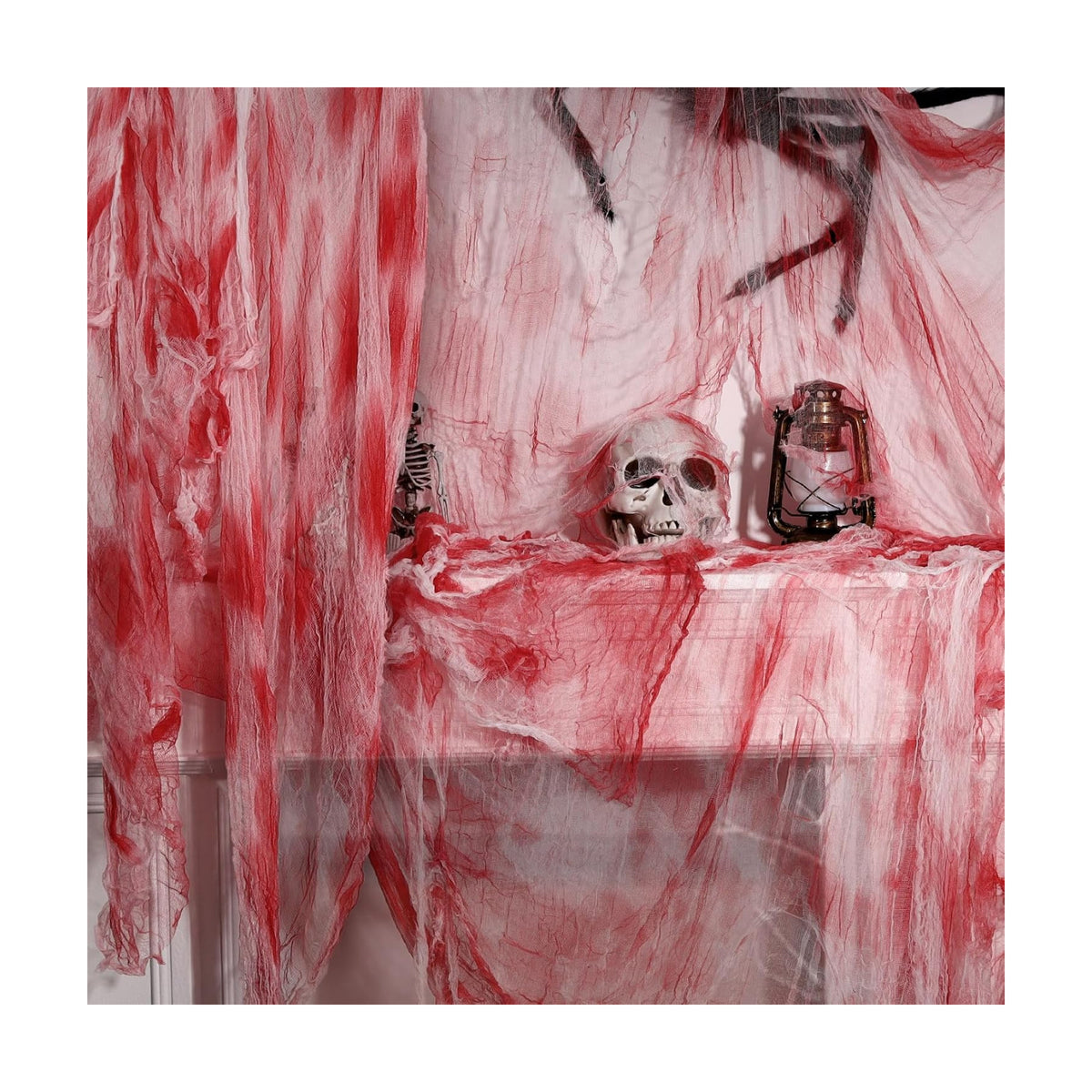 410 x 80 in Halloween Creepy Cloth for Yard and Outdoor Decorations,Blood