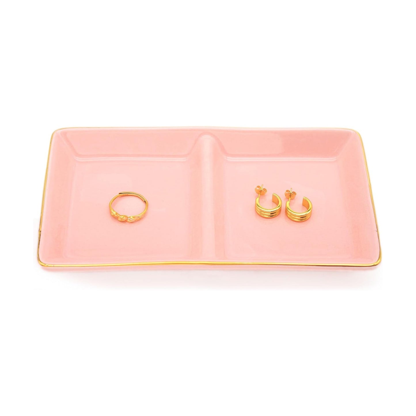 Ceramic Jewelry Dish Tray / Pink