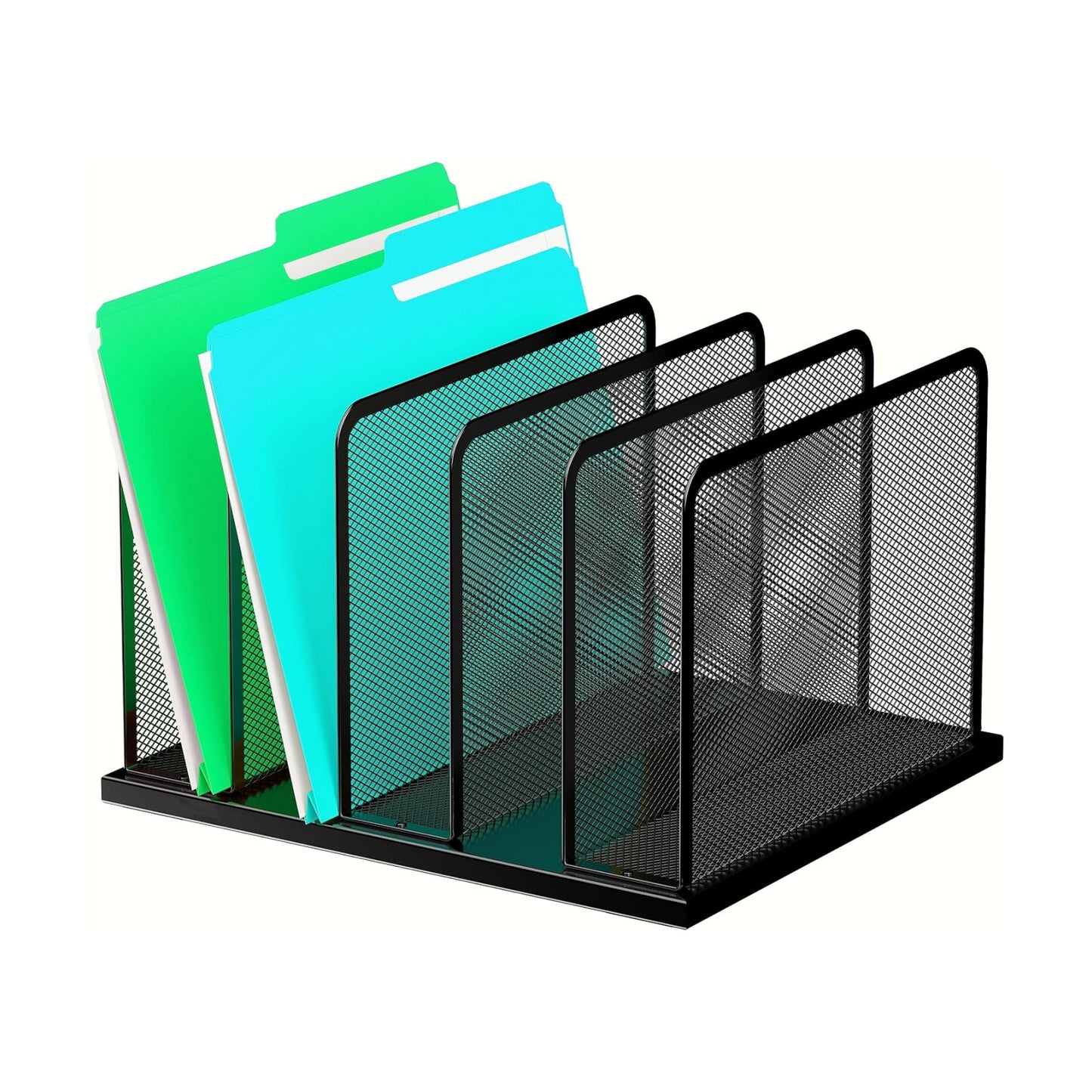 Kuntine.B Desk File Organizer Upright Mesh Desktop Organizer File Sorter Office Organization File Holder for Home
