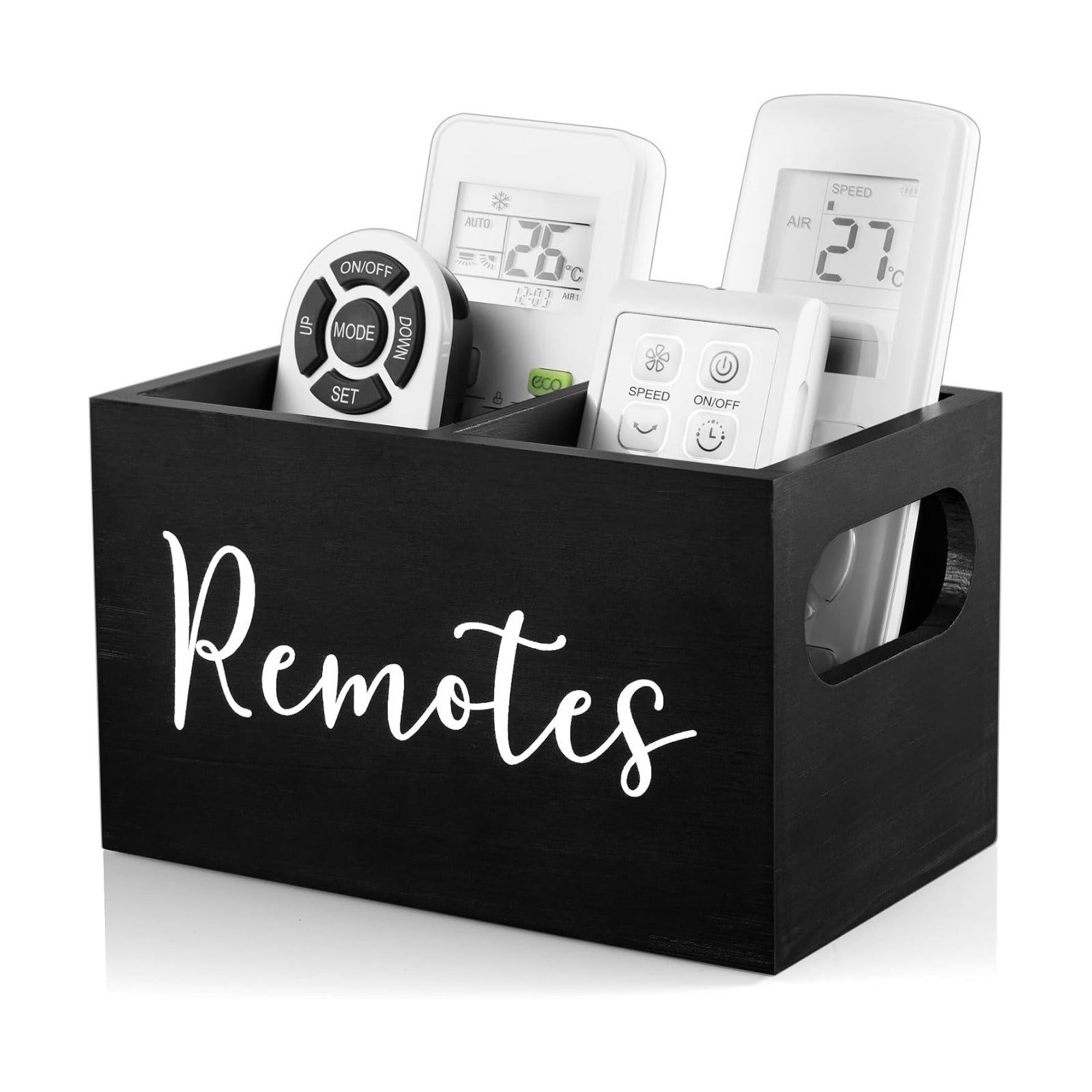 Remote Control Holder / Black / 2 Slots