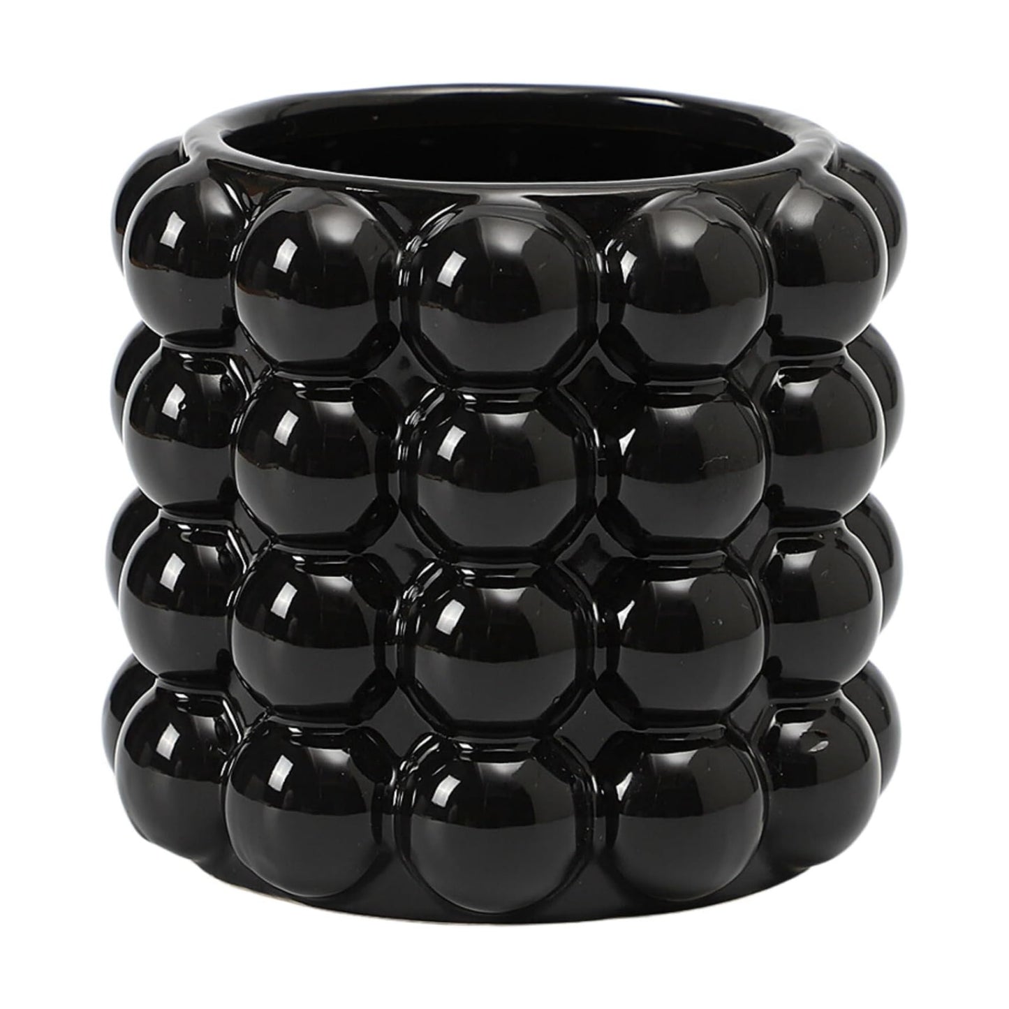 Boho Vases / Ceramic Vase for Flowers / Black / Medium