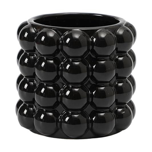 Boho Vases / Ceramic Vase for Flowers / Black / Medium