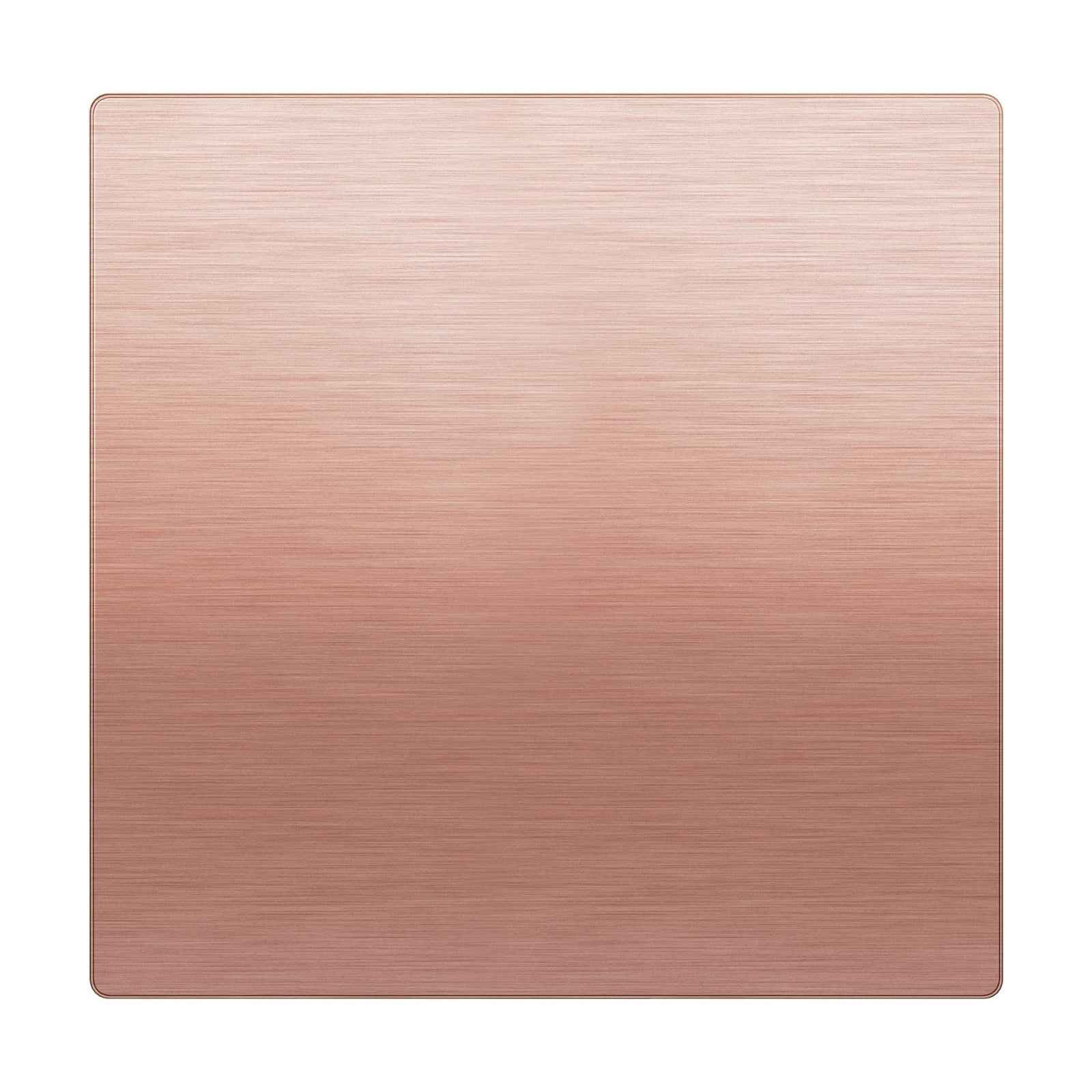 LIDER Double Blank Screwless Metal-Surface Wall Plate, Stainless Steel | Mid-Size 2-Gang 4.88” X 4.92”, Temperature And