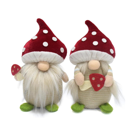 Spring Autumn Winter Mushroom Gnome Gonk Decorations Gnomes Plush / Mushroom Gnomes / Set of 2