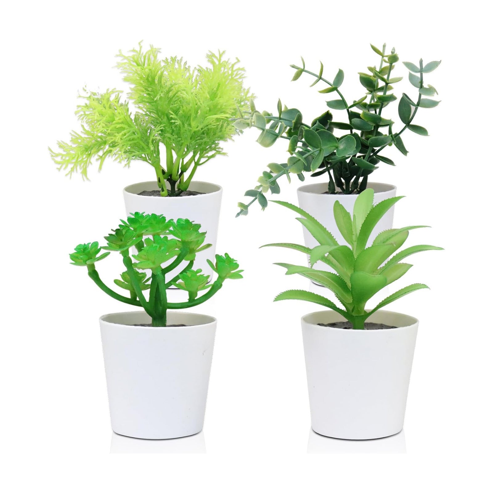 Artificial Plants Indoor / Lime Green / Set of 4
