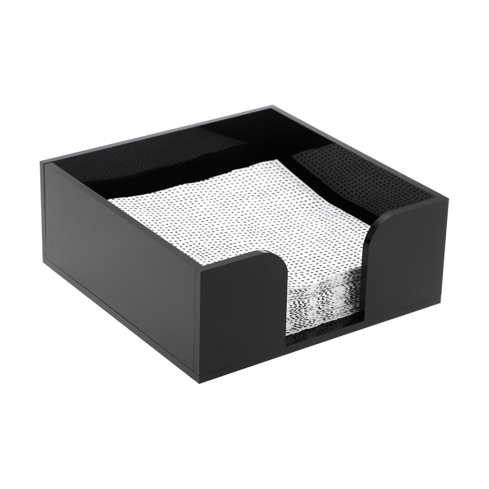 Square Acrylic Napkin Holder / Cocktail / Black