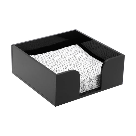 Square Acrylic Napkin Holder / Cocktail / Black