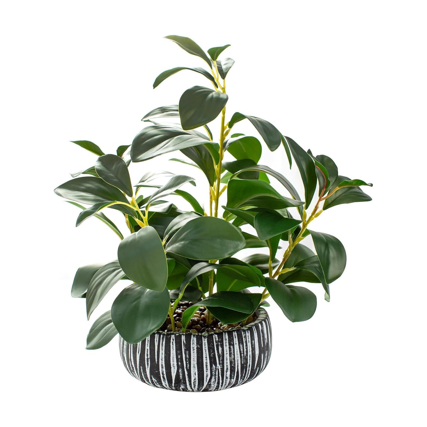 Rustic Clay Planter / 12.8" H / Black