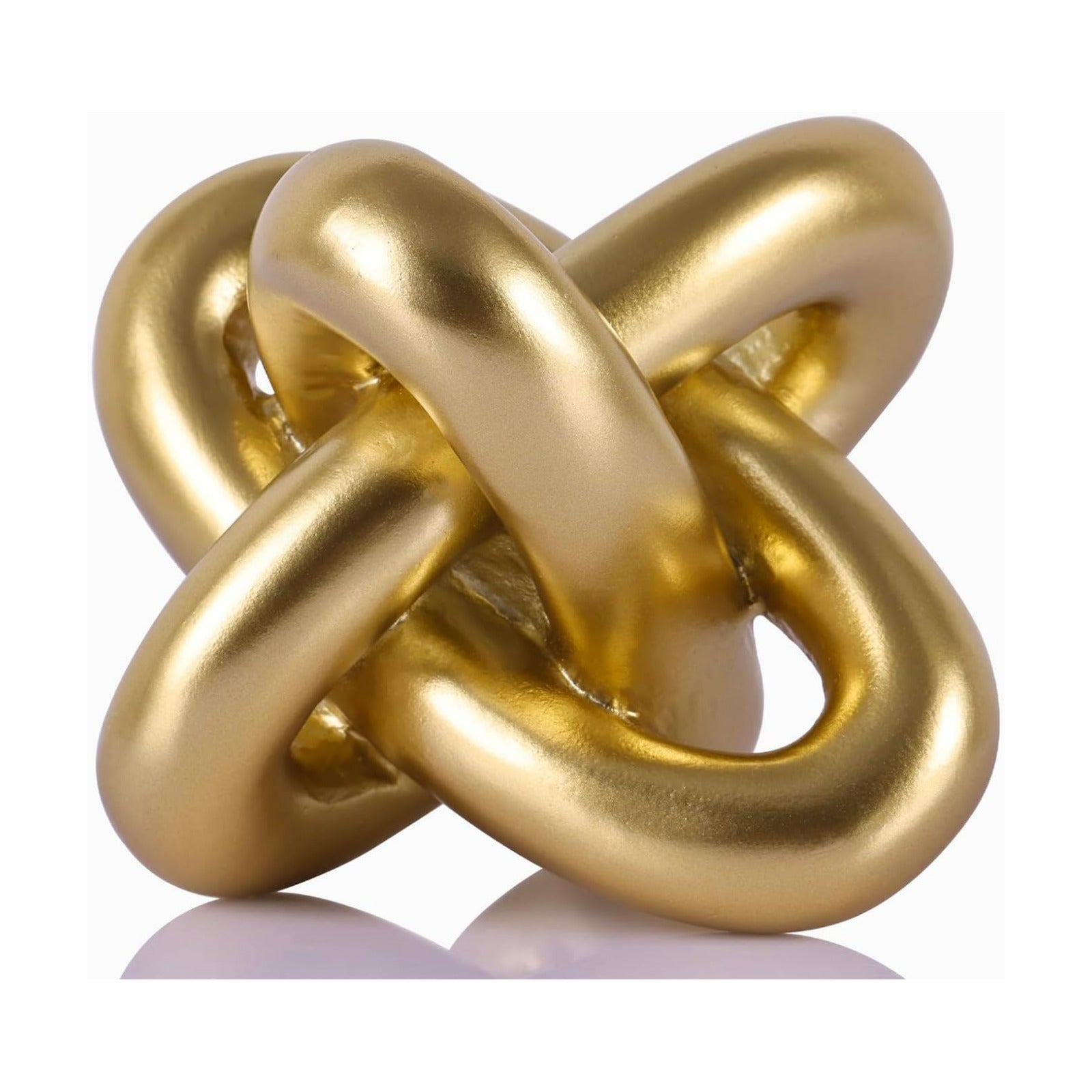 Knot Sculptures and Statues for Rustic Coffee Table Living / Gold