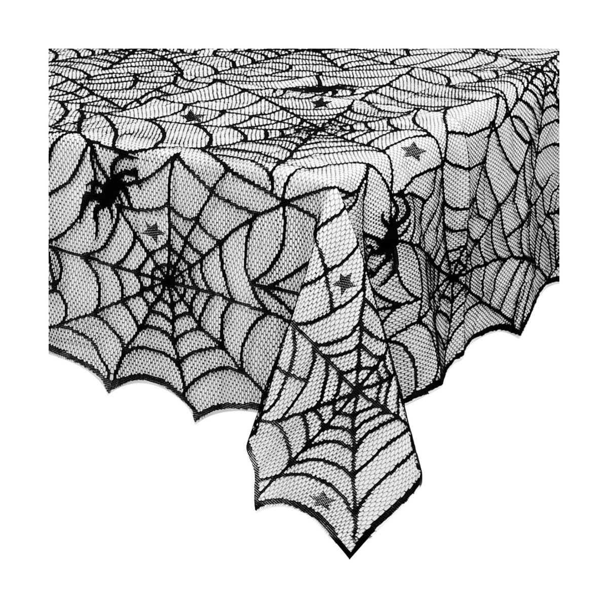 eZAKKA Halloween Tablecloth, 53x71 Inch Spider Web Rectangular