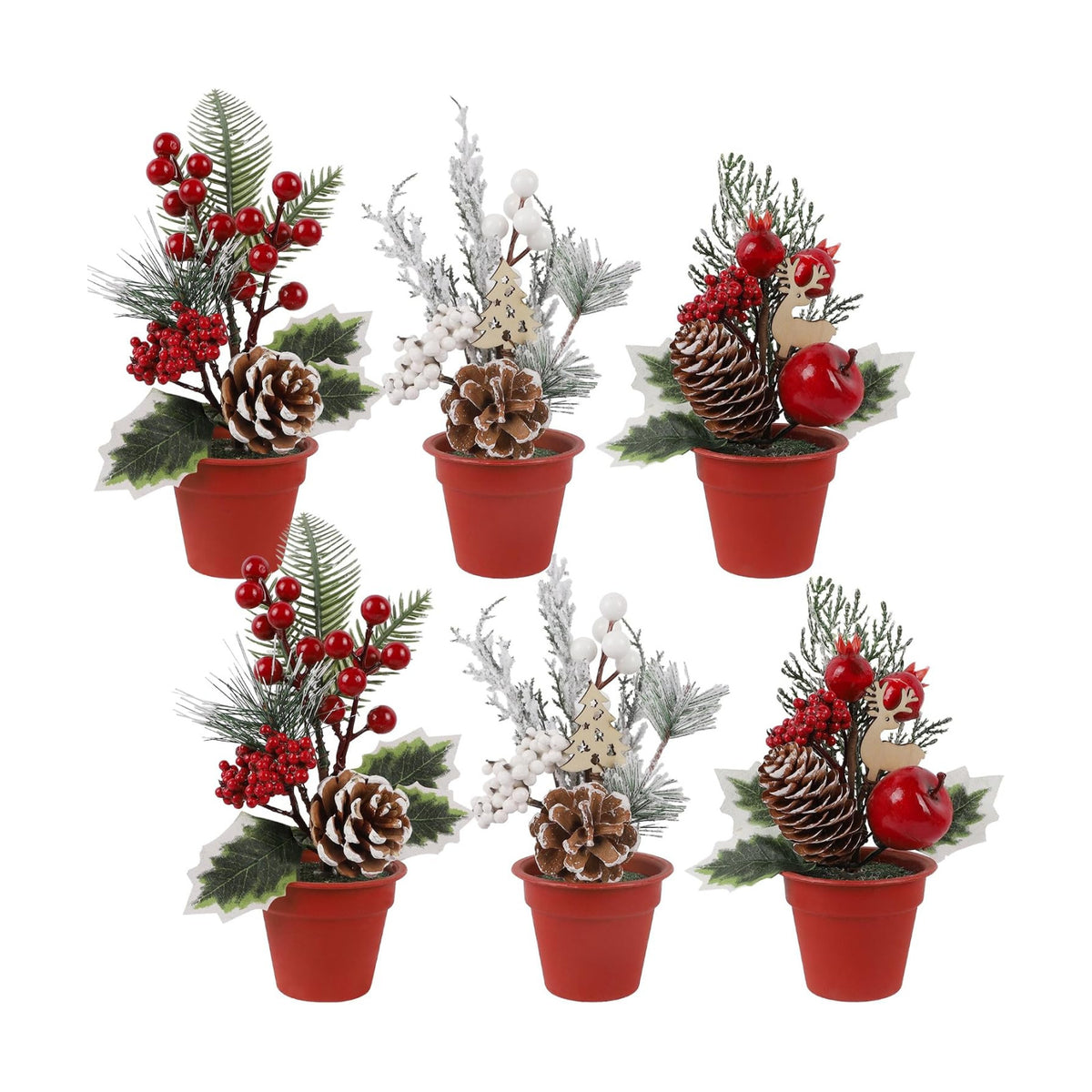 winemana Mini Christmas Tabletop Trees Centerpieces Decorations for Office
