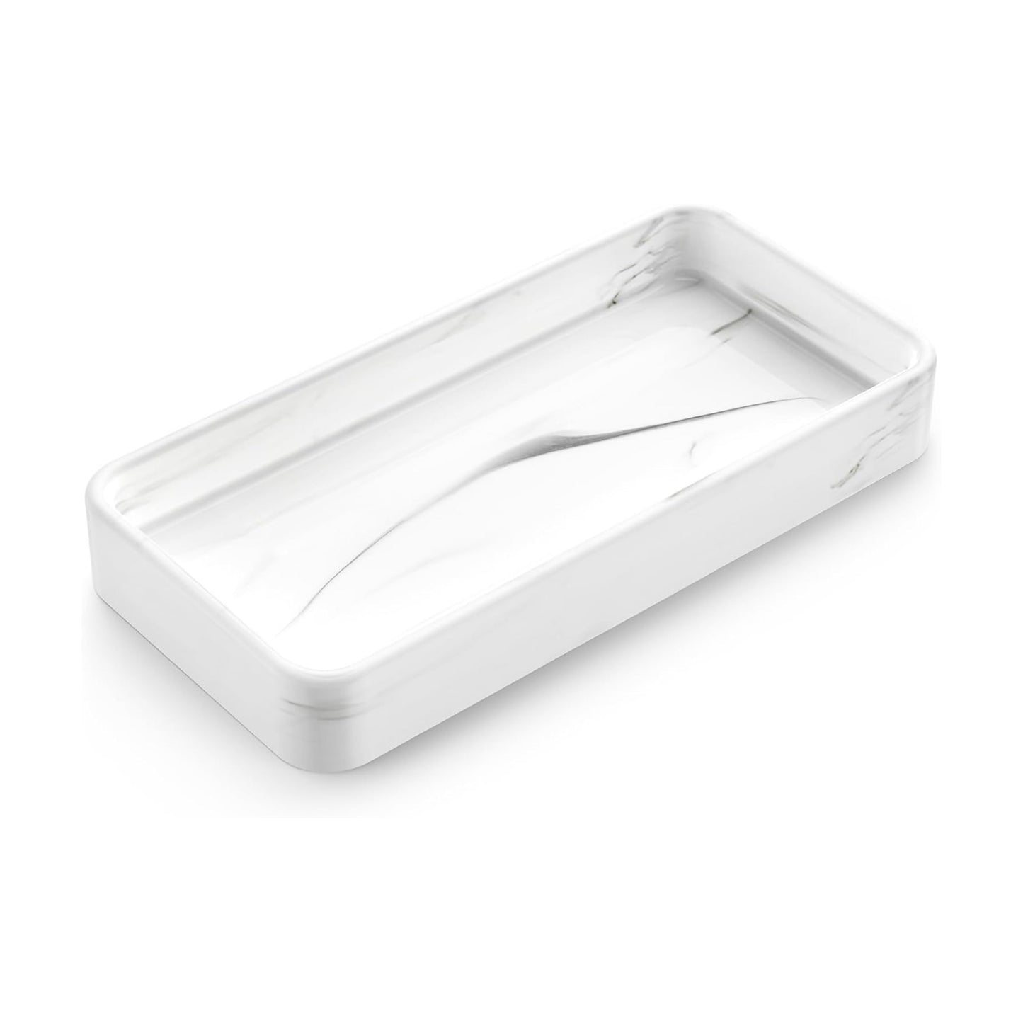 Rectangular Ceramic Trays / Marble White / 7.9 x 4 x 1.1