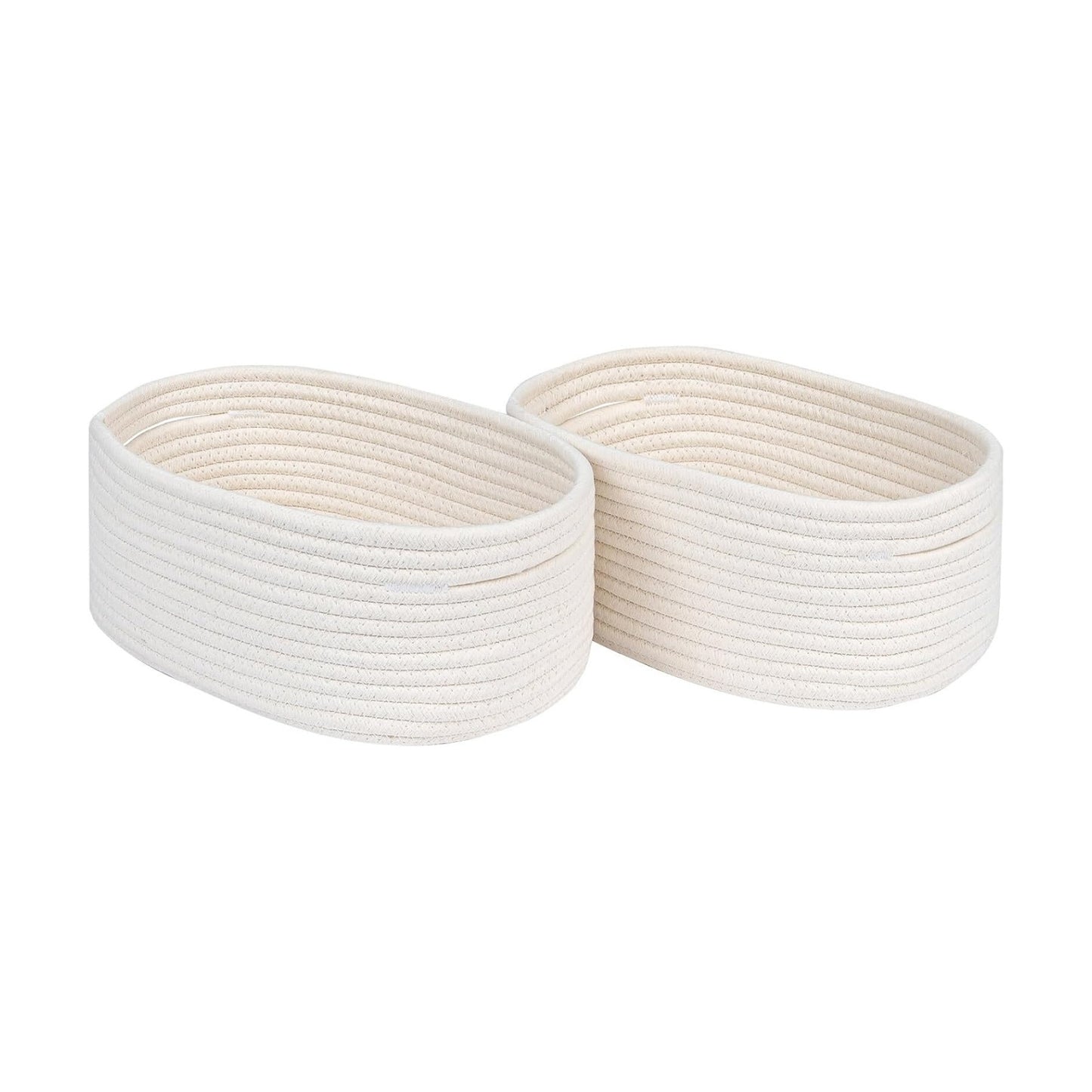 Woven Basket for Organizing/Storage / Off White / Small Basket / Set of 2