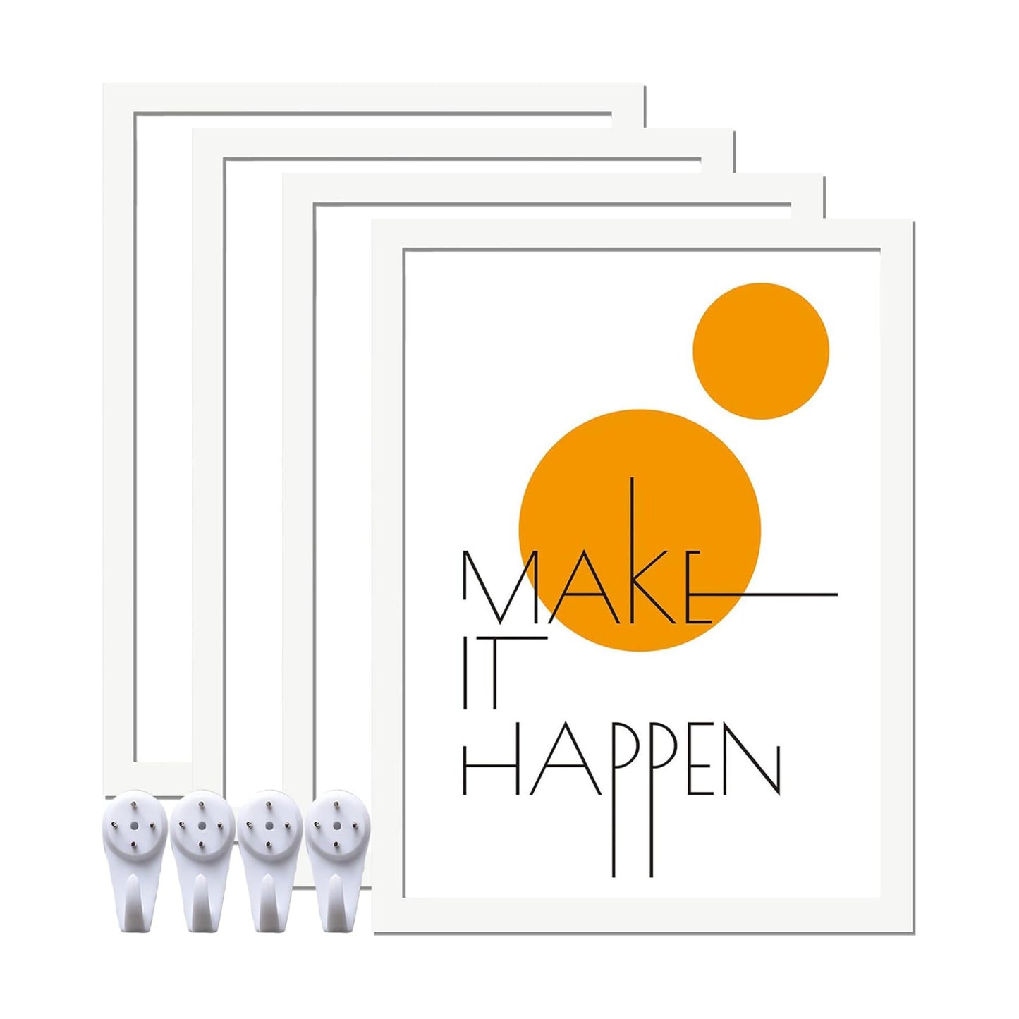 18x24 Picture Frame Set of 4, White Gallery Wall Frames | Lightweight yet Sturdy with High-Clarity Panel, 18 x 24 Photo