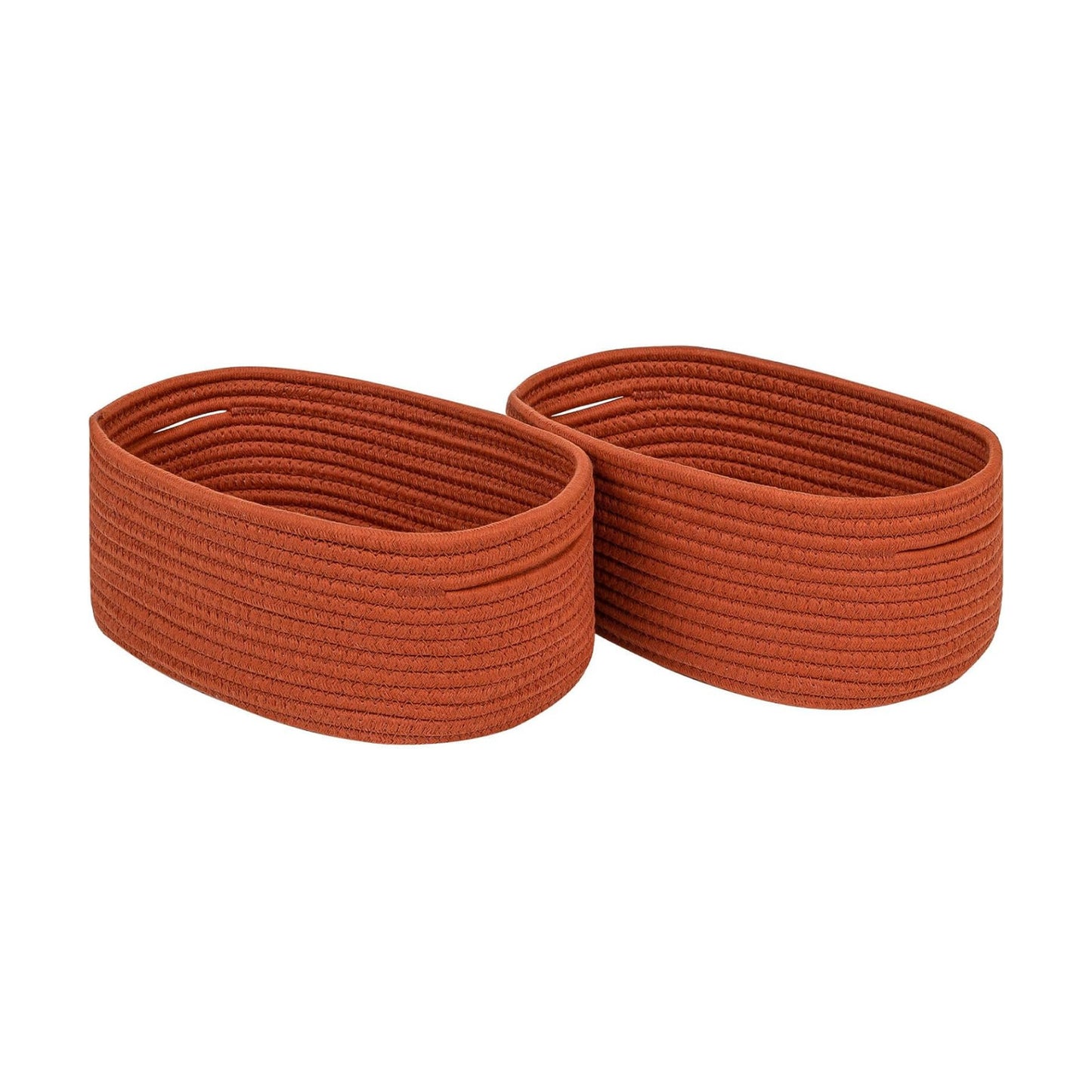 Woven Basket for Organizing / Brick Red / Small Basket / Set of 2
