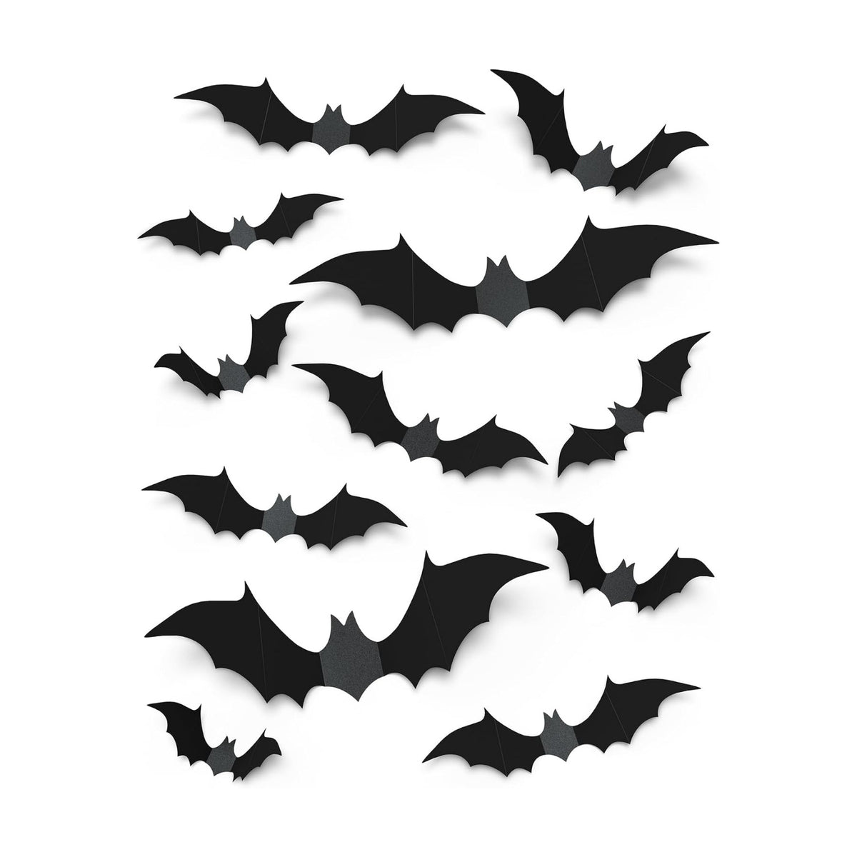 28 Pcs 3D Halloween Decorations Bats Decor,5 Sizes Bats Wall Decor Indoor