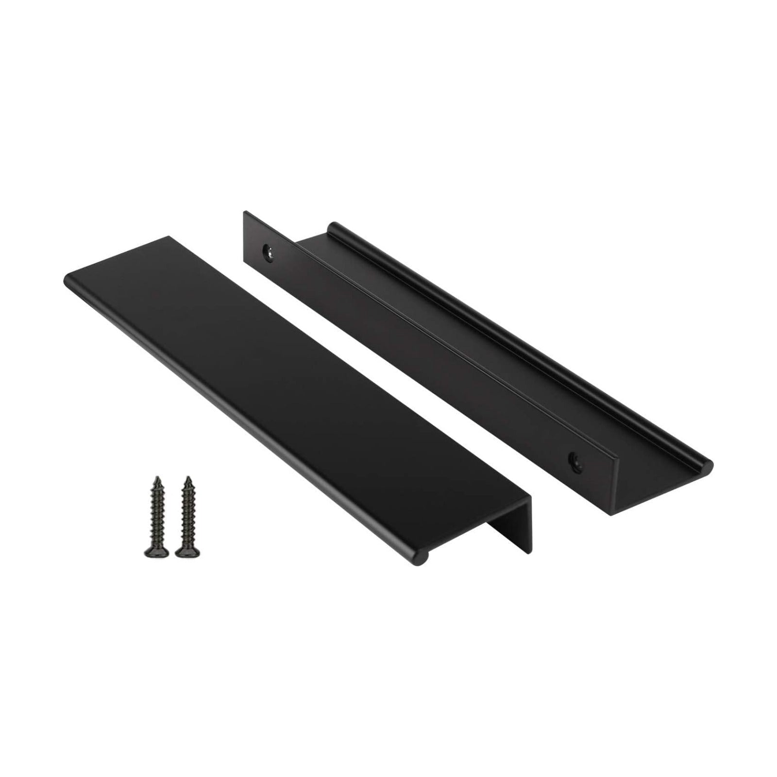 6-1/ Cabinet Pulls Finger Pulls / Hole Center: 6-1/4in / Black / 4 Inch / Set of 10