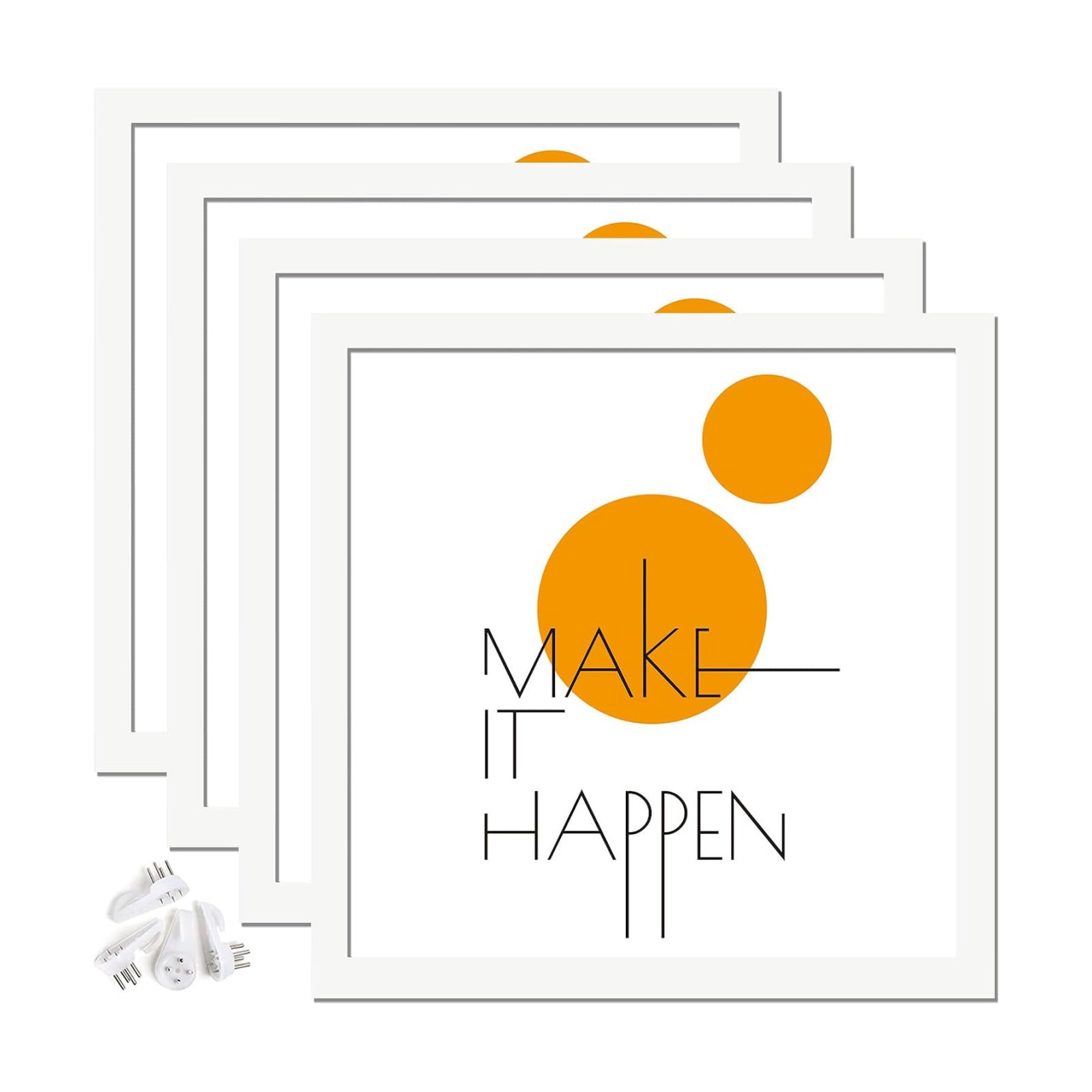 20x20 Picture Frame Set of 4, White Gallery Wall Frames | Lightweight yet Sturdy with High-Clarity Panel, 20 x 20 Photo