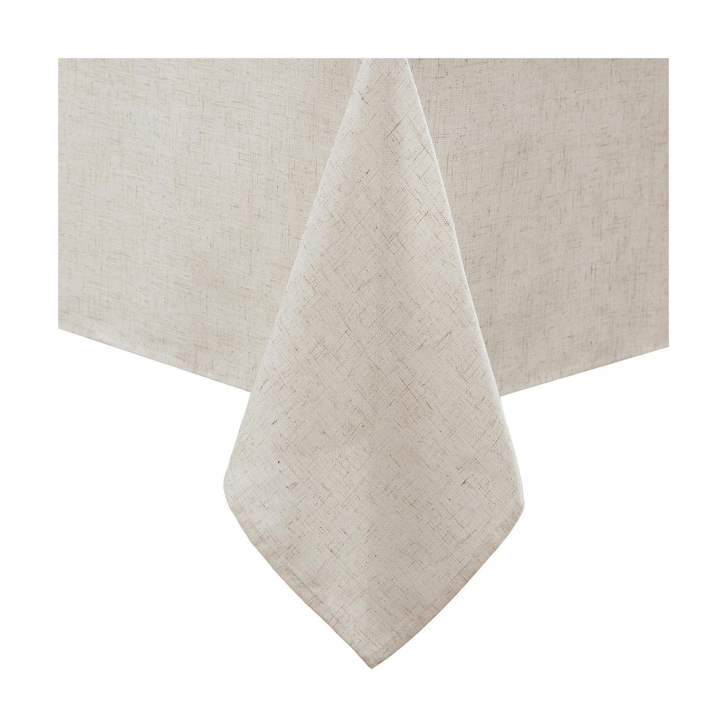 Laura Ashley Dothan Linen Blend Tablecloth, 60" x 120", Taupe | Combines the luxurious feel and beauty of natural linen