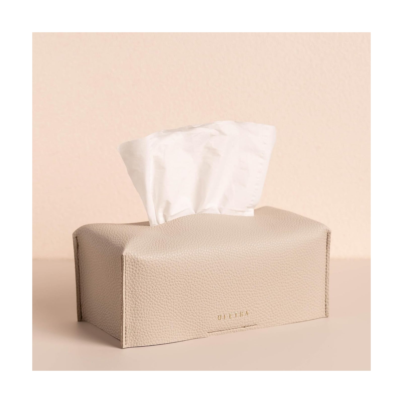 Aesthetic Rectangle Tissue Box Cover / Standard / Light Taupe