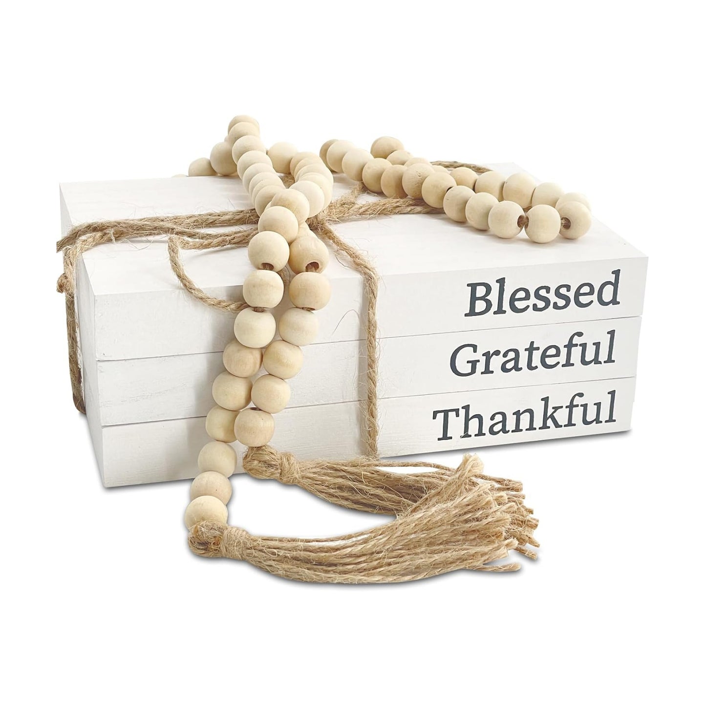 Faux Books for Decoration / Blessed, Grateful,thankful