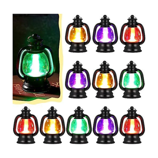 Ferraycle 12 Pcs Mini Lanterns Bulk 4 Inch 4 Color Lamp Table Centerpieces