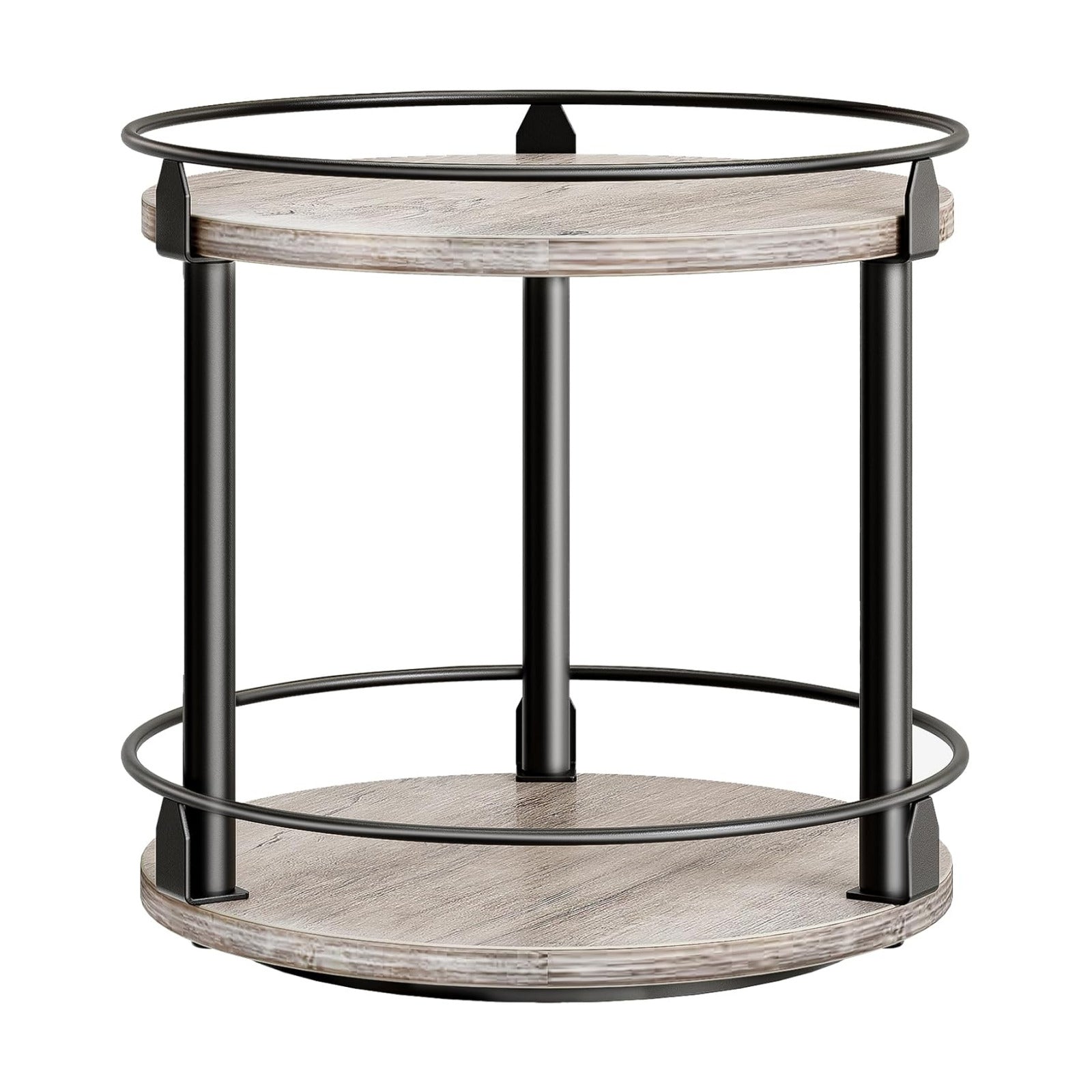 Lazy Susan Organizer, Rotating Spice Rack, 2 Tier Spice Turntable Organizer, Industrial Turntable Spice Holder, for