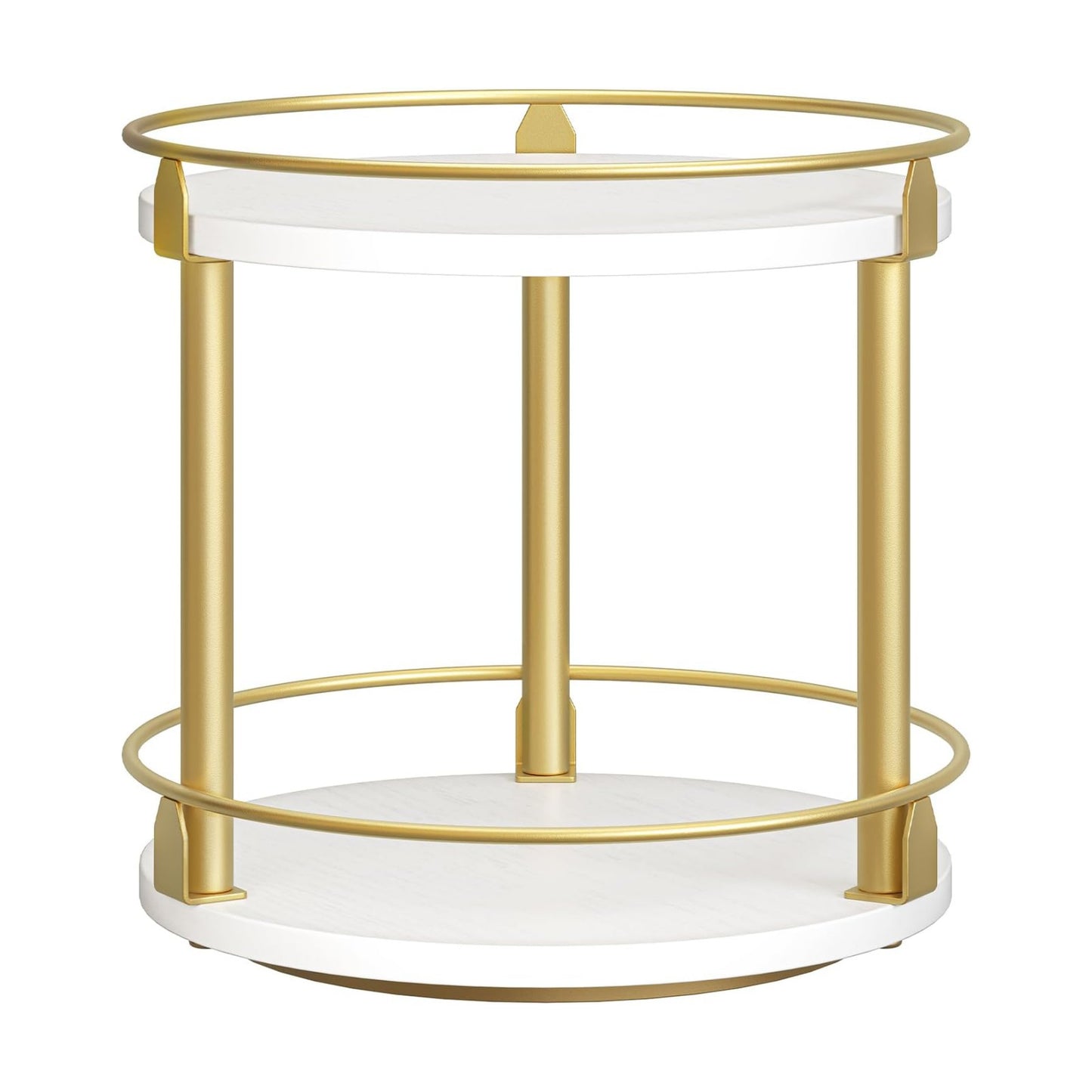 Lazy Susan Organizer, Rotating Spice Rack, 2 Tier Spice Turntable Organizer, Industrial Turntable Spice Holder, for