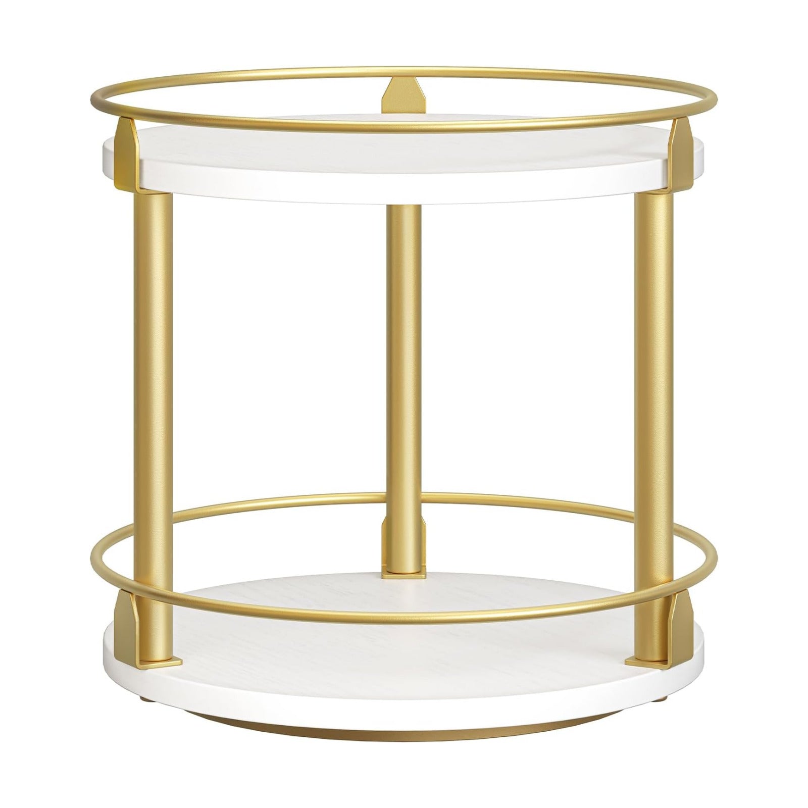 Lazy Susan Organizer, Rotating Spice Rack, 2 Tier Spice Turntable Organizer, Industrial Turntable Spice Holder, for