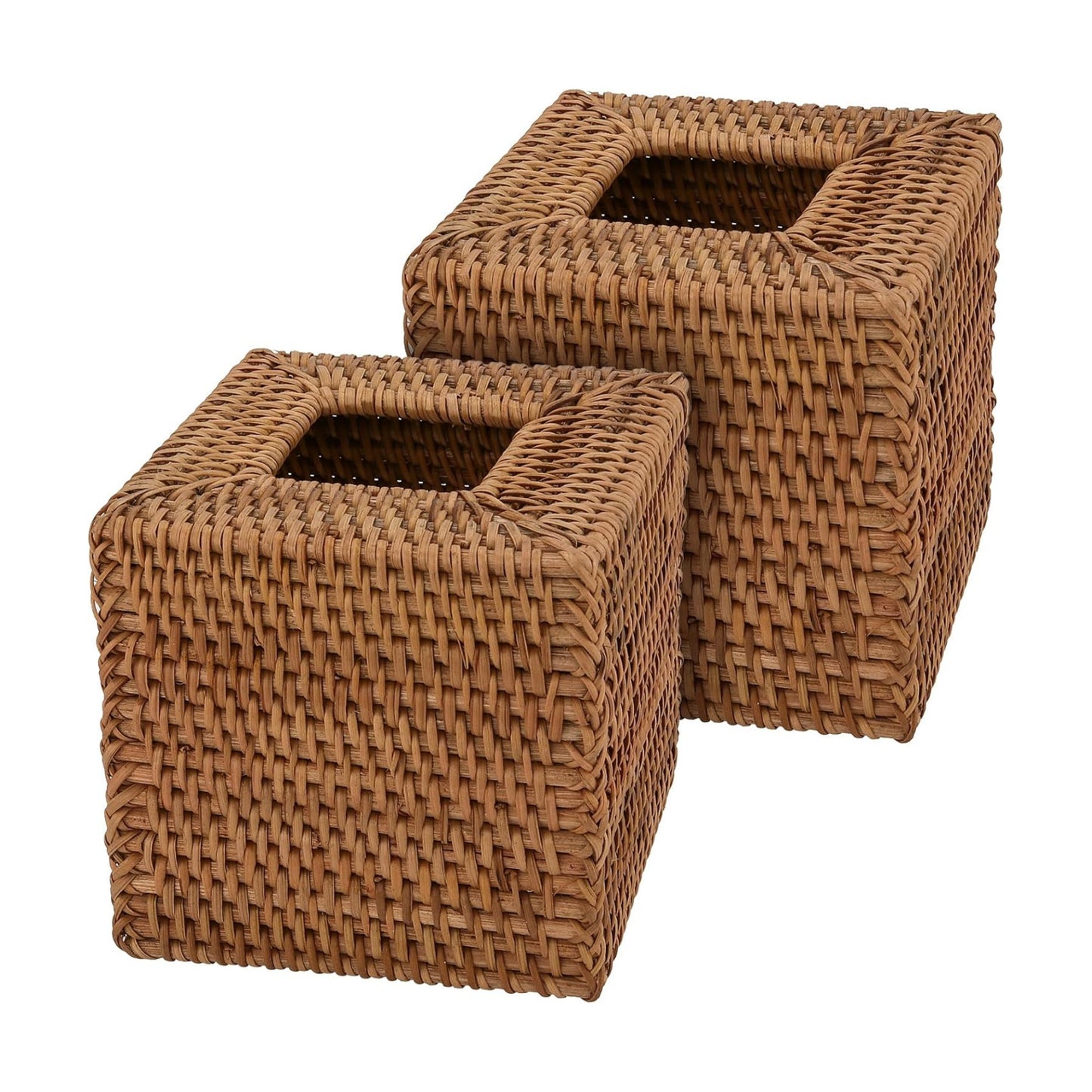 Rattan Tissue Box Cover / Set of 2