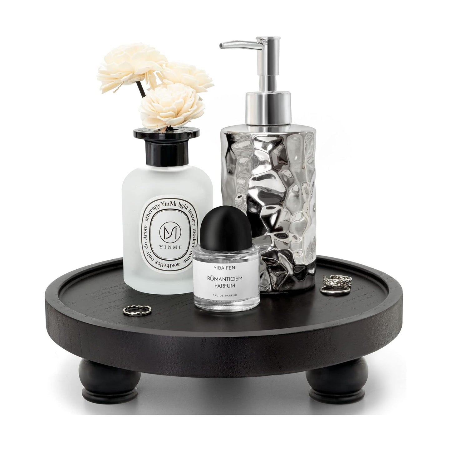 Farmhouse Pedestal Stand / Black