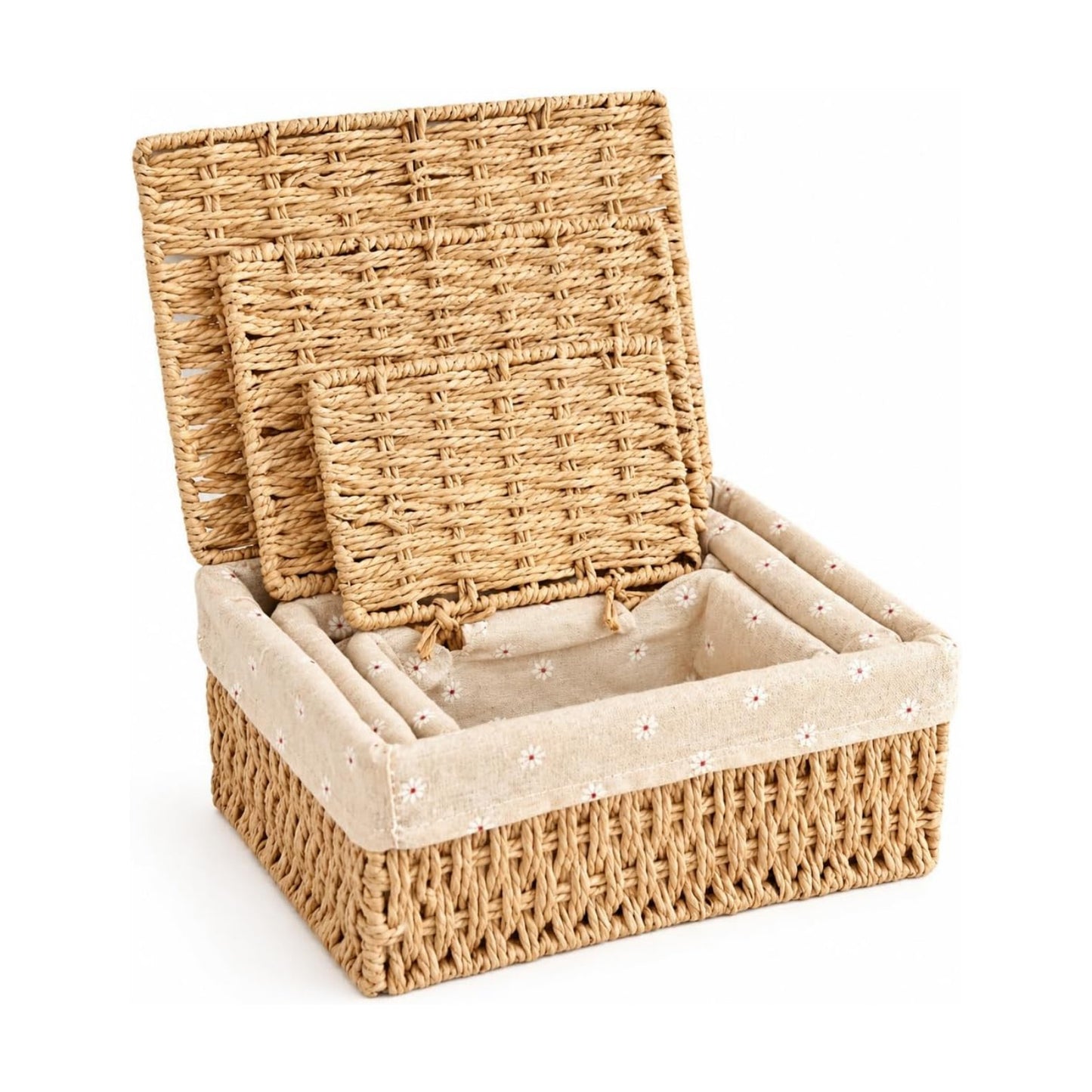 Woven Storage Basket / Khaki / 7 x 4.3 x 3