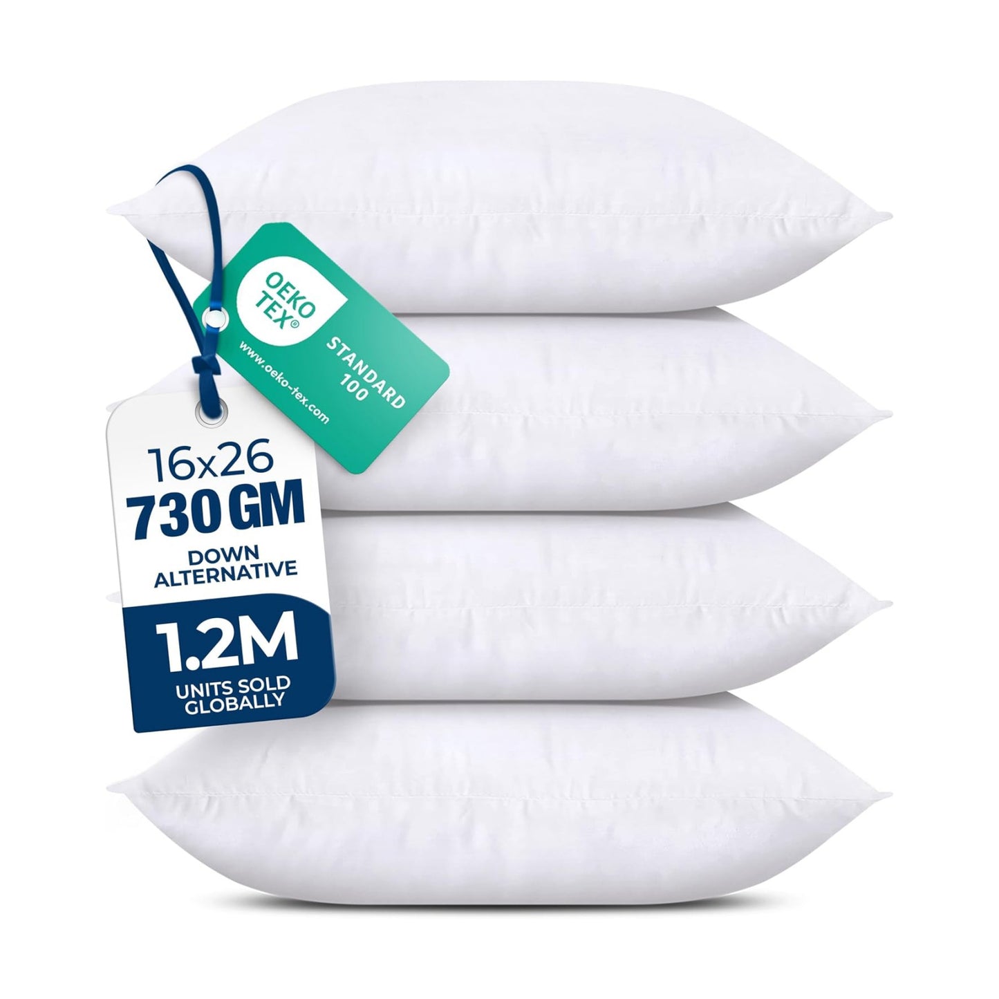Utopia Bedding Throw Pillows, Decorative 16x26 Pillow Inserts, Set of 4