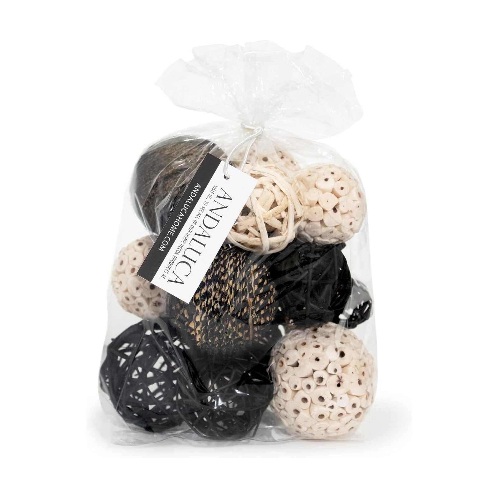Decorative Balls Bag Bowl Filler Home Decor / Black & White