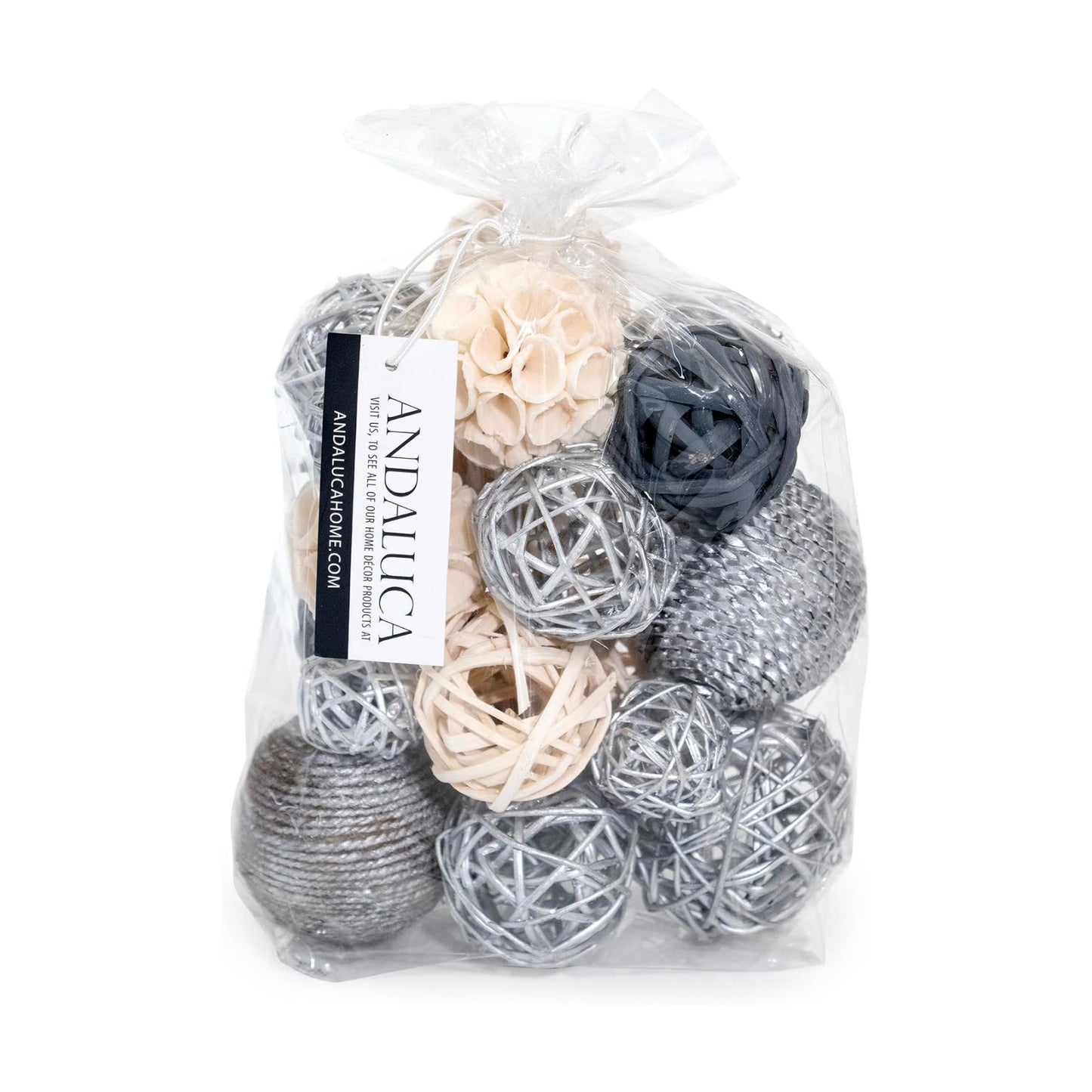 Decorative Balls Bag Bowl Filler Home Decor / Silver