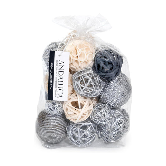 Decorative Balls Bag Bowl Filler Home Decor / Silver