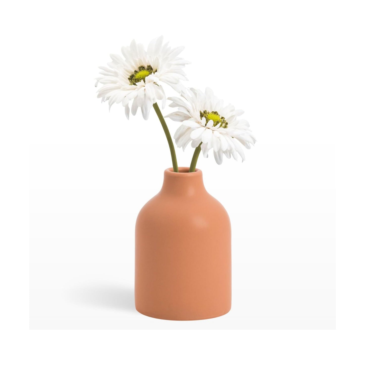 Komi 5.5" Tall Ceramic Vase for Flowers / 5.5" Height / Terracotta