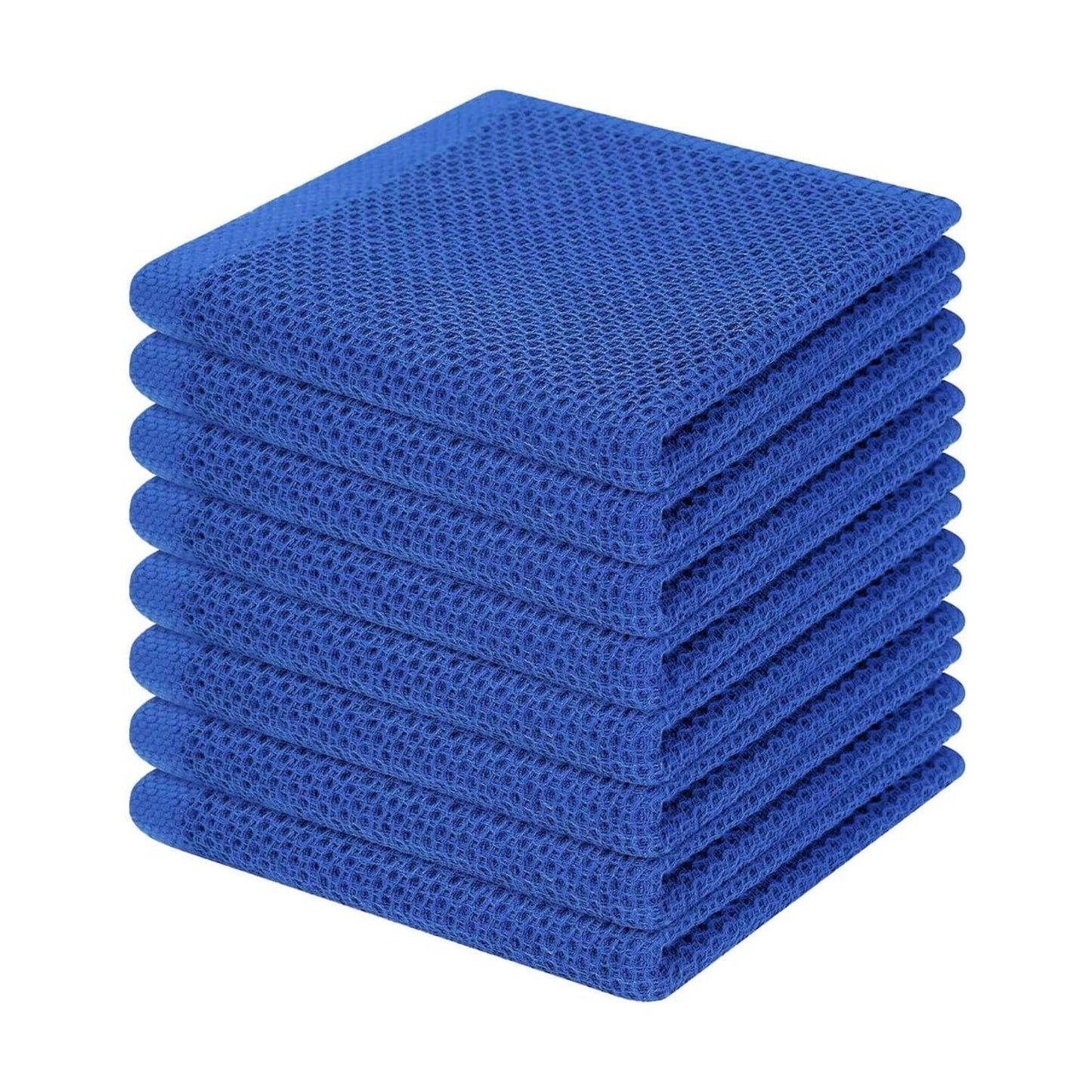 Homaxy 100% Cotton Waffle Weave Kitchen Dish Cloths 8-Pack, Blueberry | 12 x 12 Inches, Ultra Soft Absorbent Dish