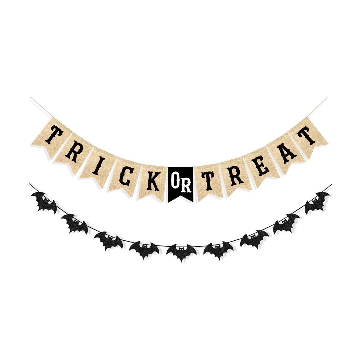 Uniwish Trick or Treat Banner Garland Halloween Decorations for Mantel