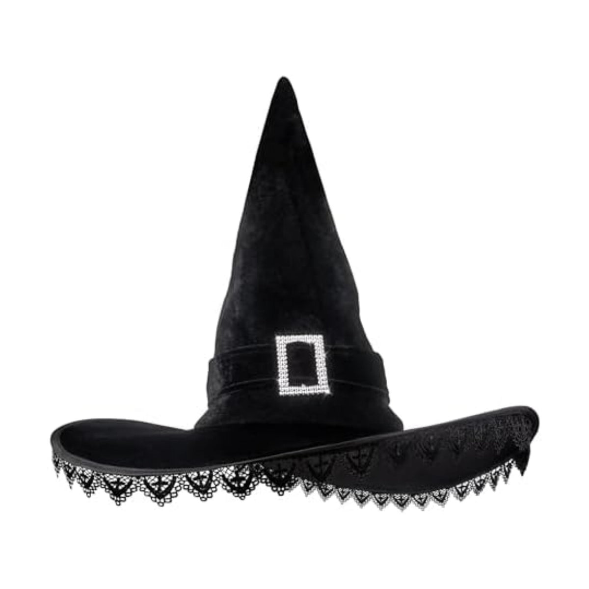 JUSTOTRY Witch Hat for Women - Halloween Women Costume Black