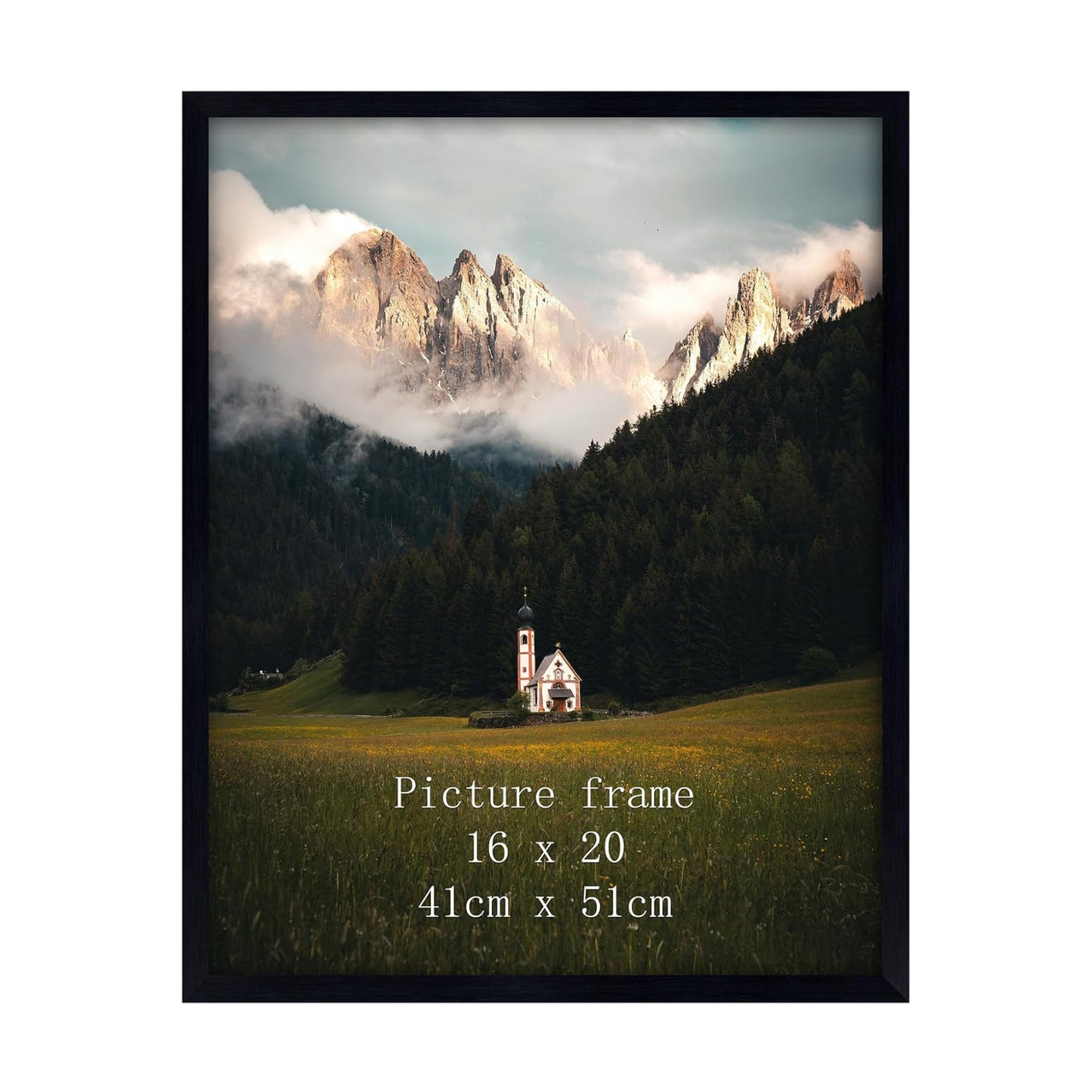 Giftgarden 16x20 Picture Frame Black, 16 by 20 Thin Poster Photo Frame for Wall Display, Single