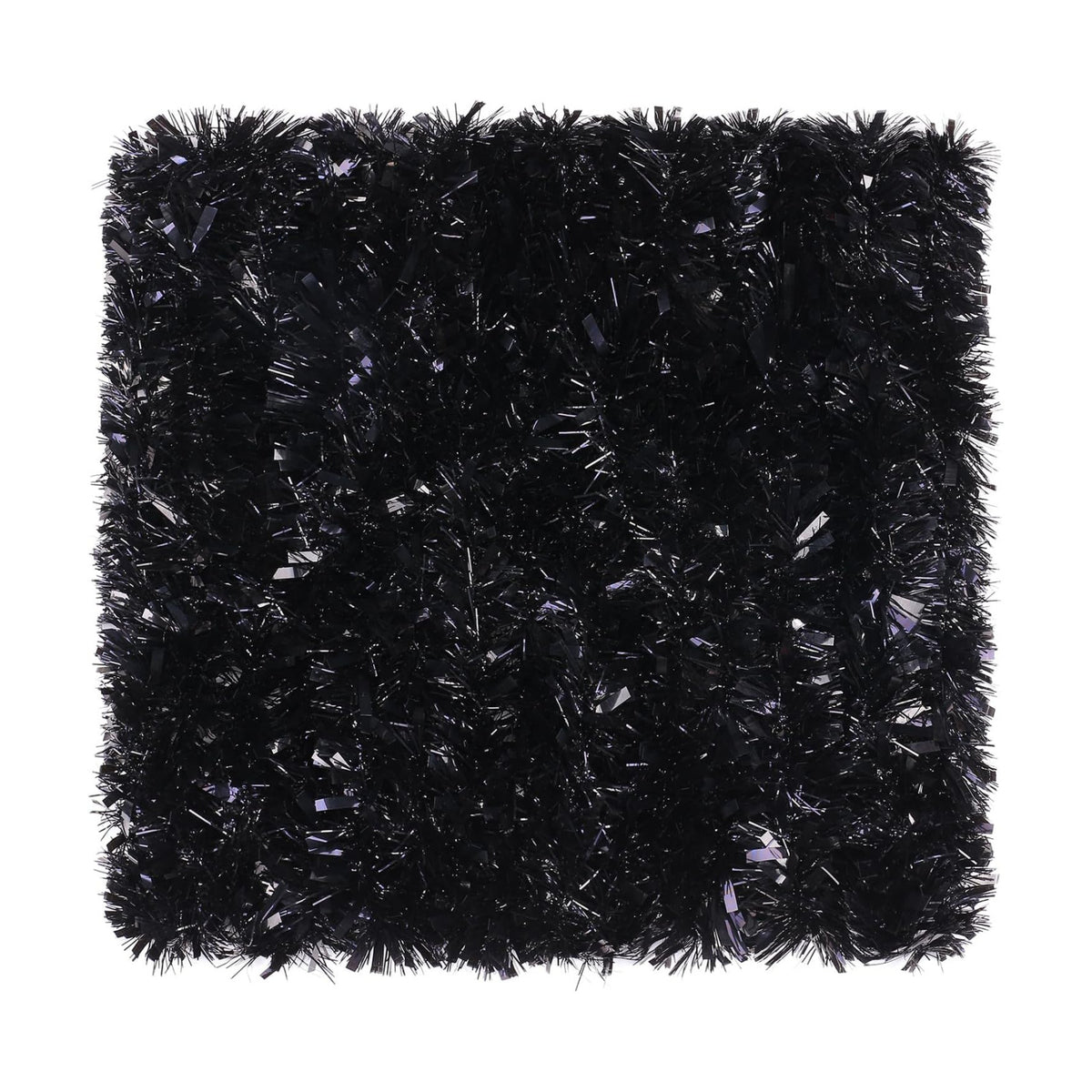 33ft Black Christmas Tinsel Garland,Xmas Metallic Twisted Hanging Garland for Chistmas Tree Fireplace Mantle Home Decoration